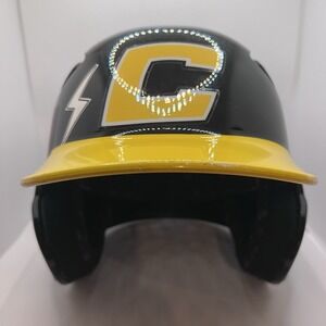 Rawlings R16J-R1 Youth Baseball Helmet Black Yellow Canes Sz 6 3/8–7 1/8
